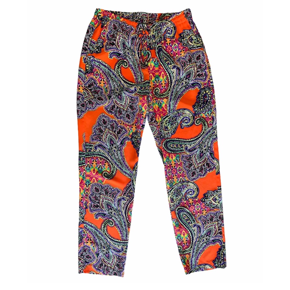 RALPH LAUREN Paisley Print Cropped Pants Size 2